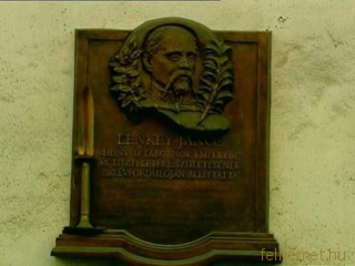 emléktábla Lenkey János születésének 200.évfordulója alkalmából